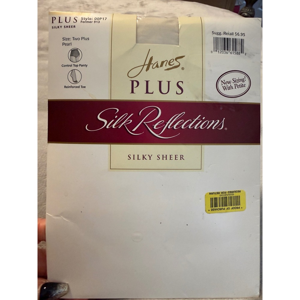 Hanes Silk Reflections Plus Silky Sheer 2X‎ Pearl Vintage NIP